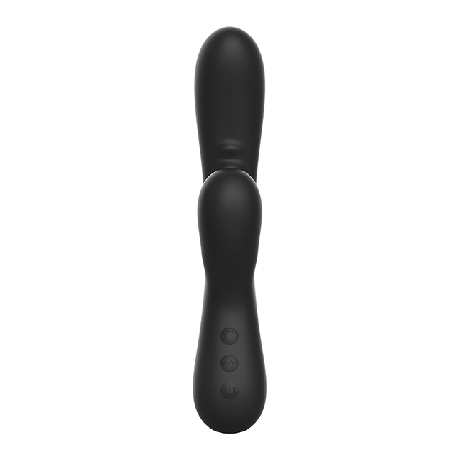 Duo Silicone Rabbit με Λειτουργίες Αναρρόφησης Μαύρο