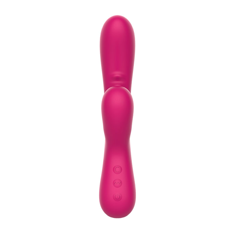 Duo Silicone Rabbit με Λειτουργίες Αναρρόφησης Ροζ