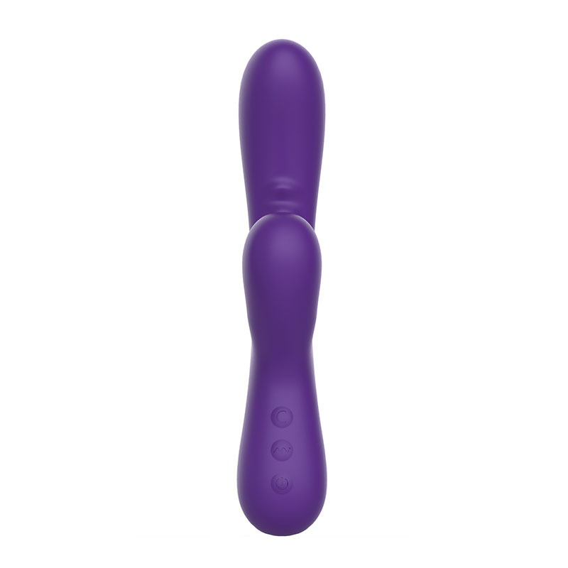 Duo Silicone Rabbit με Λειτουργίες Αναρρόφησης Μωβ